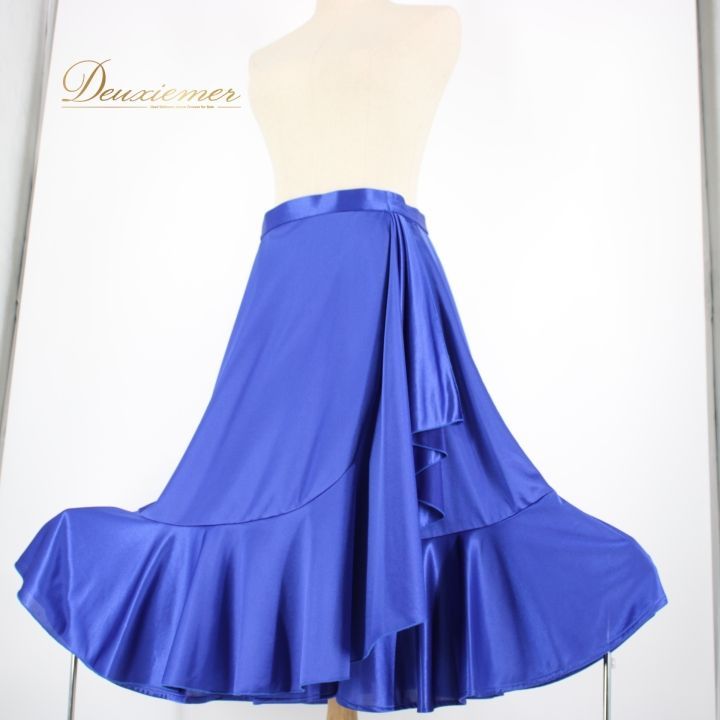 未使用品【社交ダンス】スタンダードスカート③（紺色） 社交ダンス 衣装 スタンダード スカート レッスンウェア オール