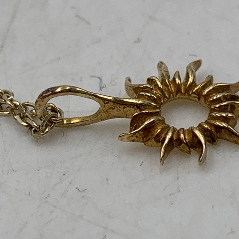 中古品】 SAAD サード 925×K24GP SUN FLARE PENDANT NECKLACE サン