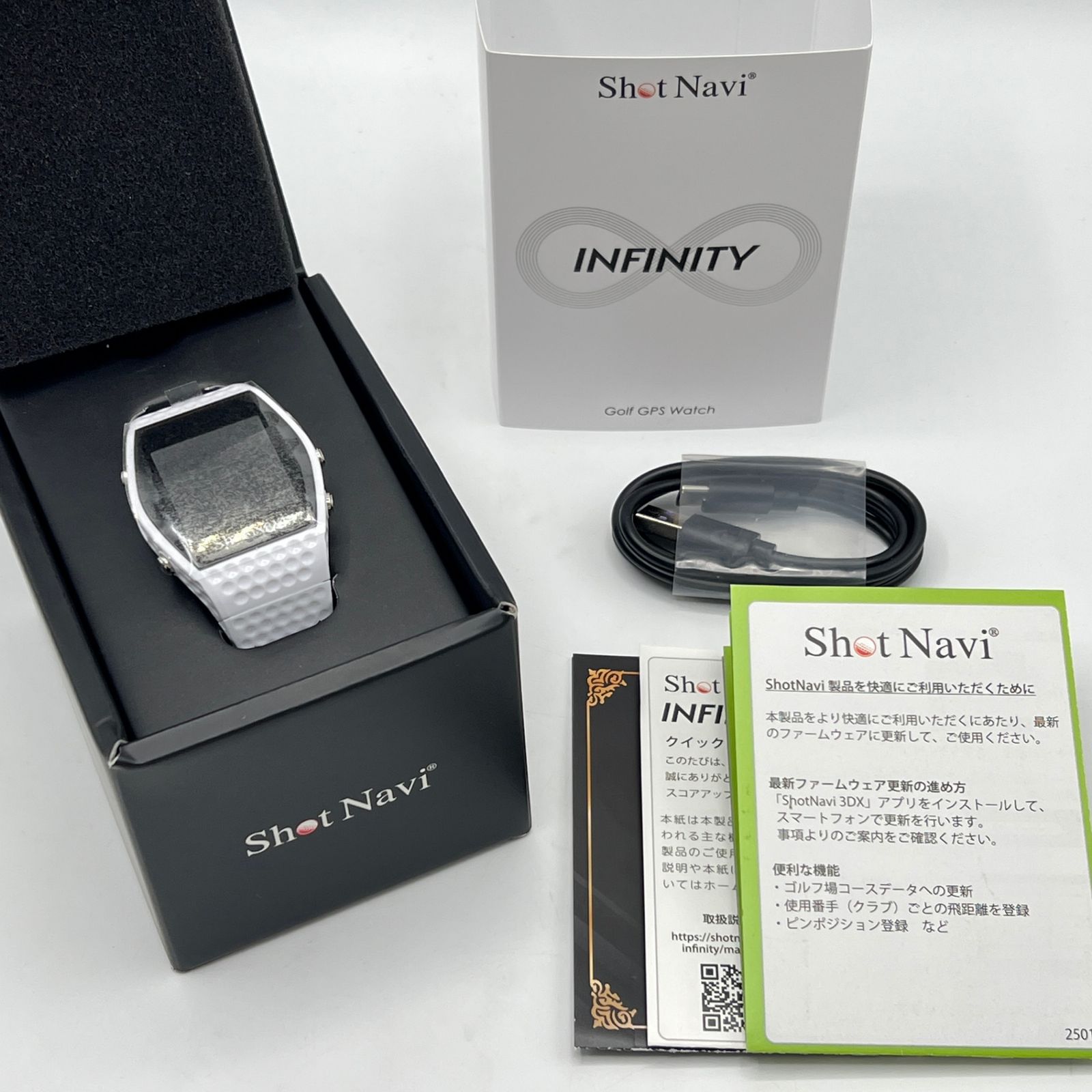 Slate Navi INFINITY GPSナビ ホワイト 新品】Shot Navi INFINITY ホワイト 腕時計型ゴルフ用GPSナビ ショット