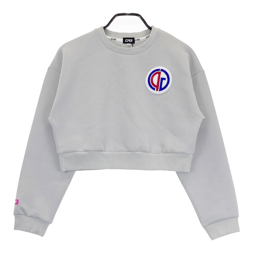 サイズ 2 CPG GOLF シーピージーゴルフ スウェットトレーナー ショート丈 グレー系 ゴルフウェア レディース ストスト