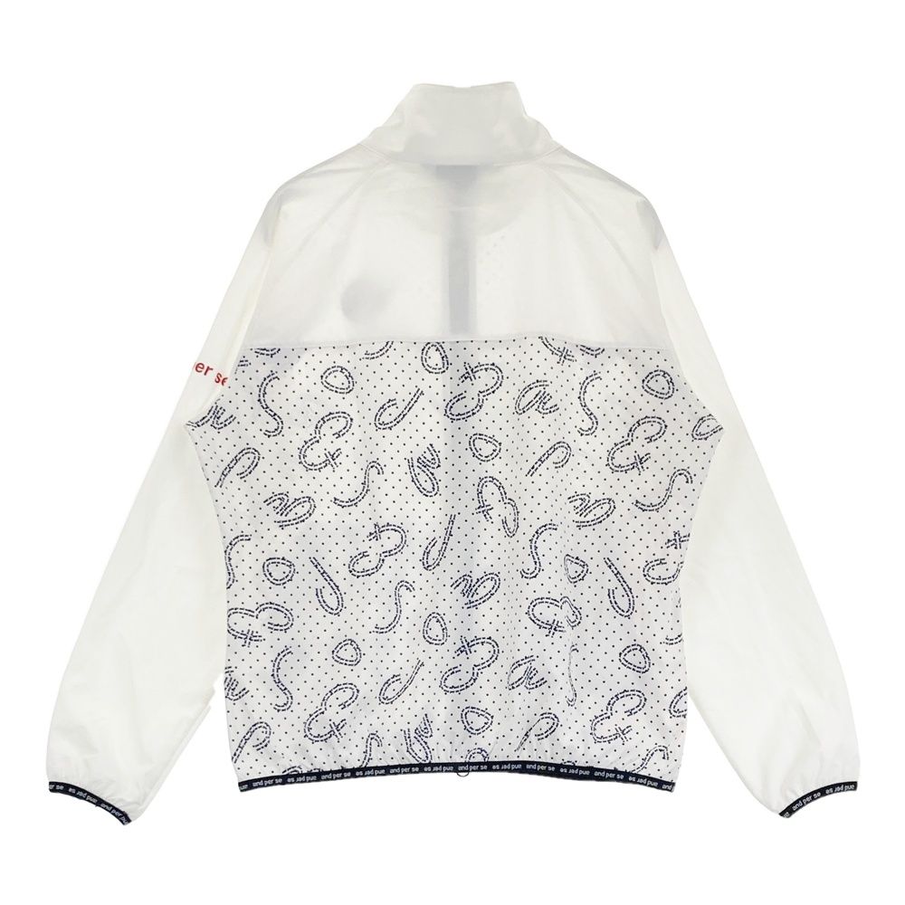 サイズ：M AND PER SE アンパスィ デザイン切替 長袖ジャケット ドット