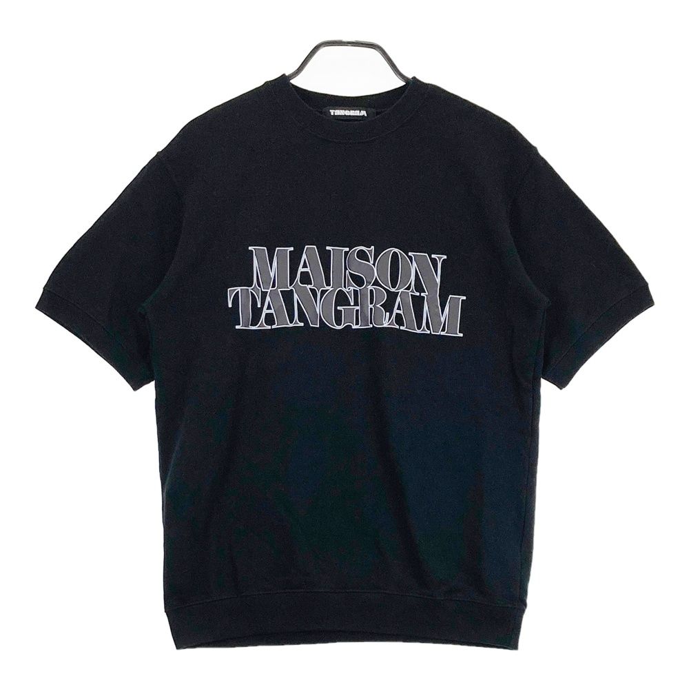 サイズ：M TANGRAM タングラム ; 半袖 スウェットトレーナー ブラック