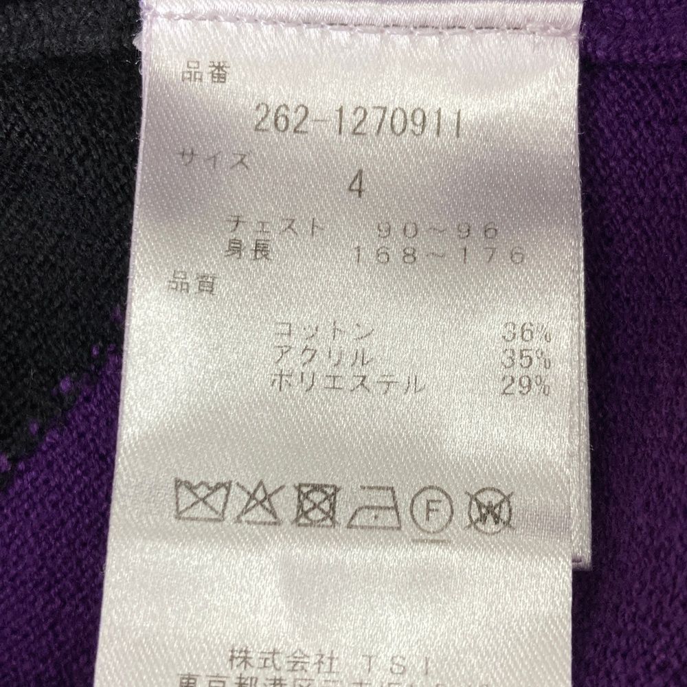 サイズ：4 JACK BUNNY ジャックバニー ニットセーター パープル系