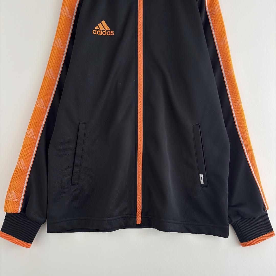 adidas トラックジャケット ジャージ 刺繍ロゴ ワンポイント オレンジ