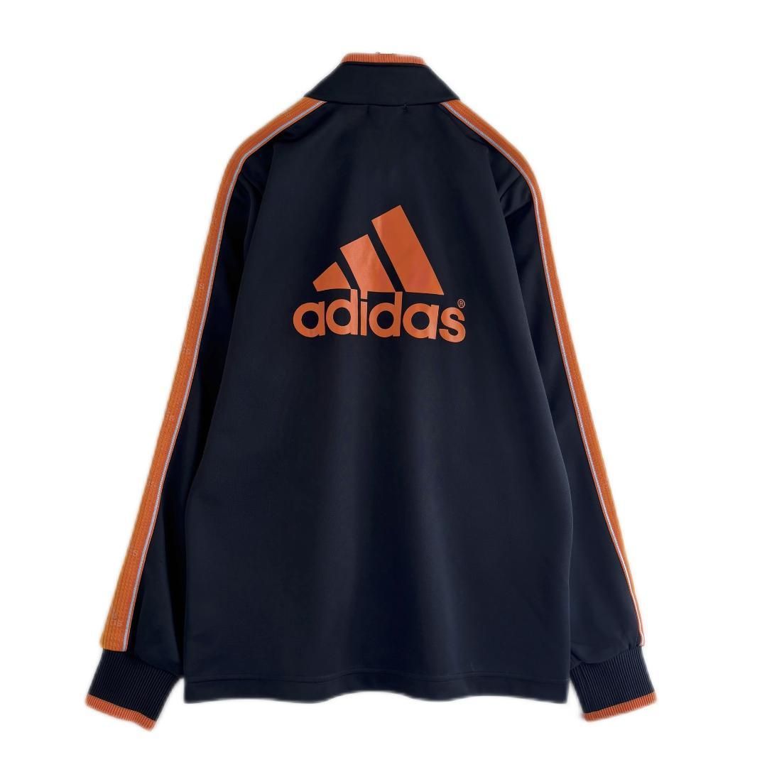 adidas トラックジャケット ジャージ 刺繍ロゴ ワンポイント オレンジ