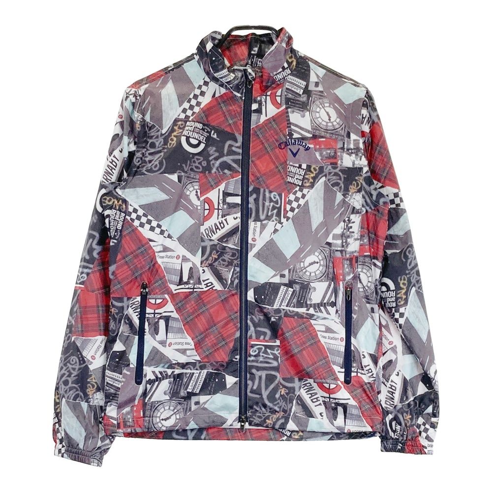 サイズ M キャロウェイ 2 WAY ジャケット 総柄 グレー系 ゴルフウェア メンズ ストスト