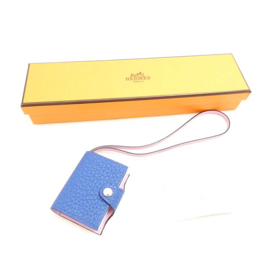 美品 HERMES エルメス ユリス ナノ バッグチャーム ピンク レザー