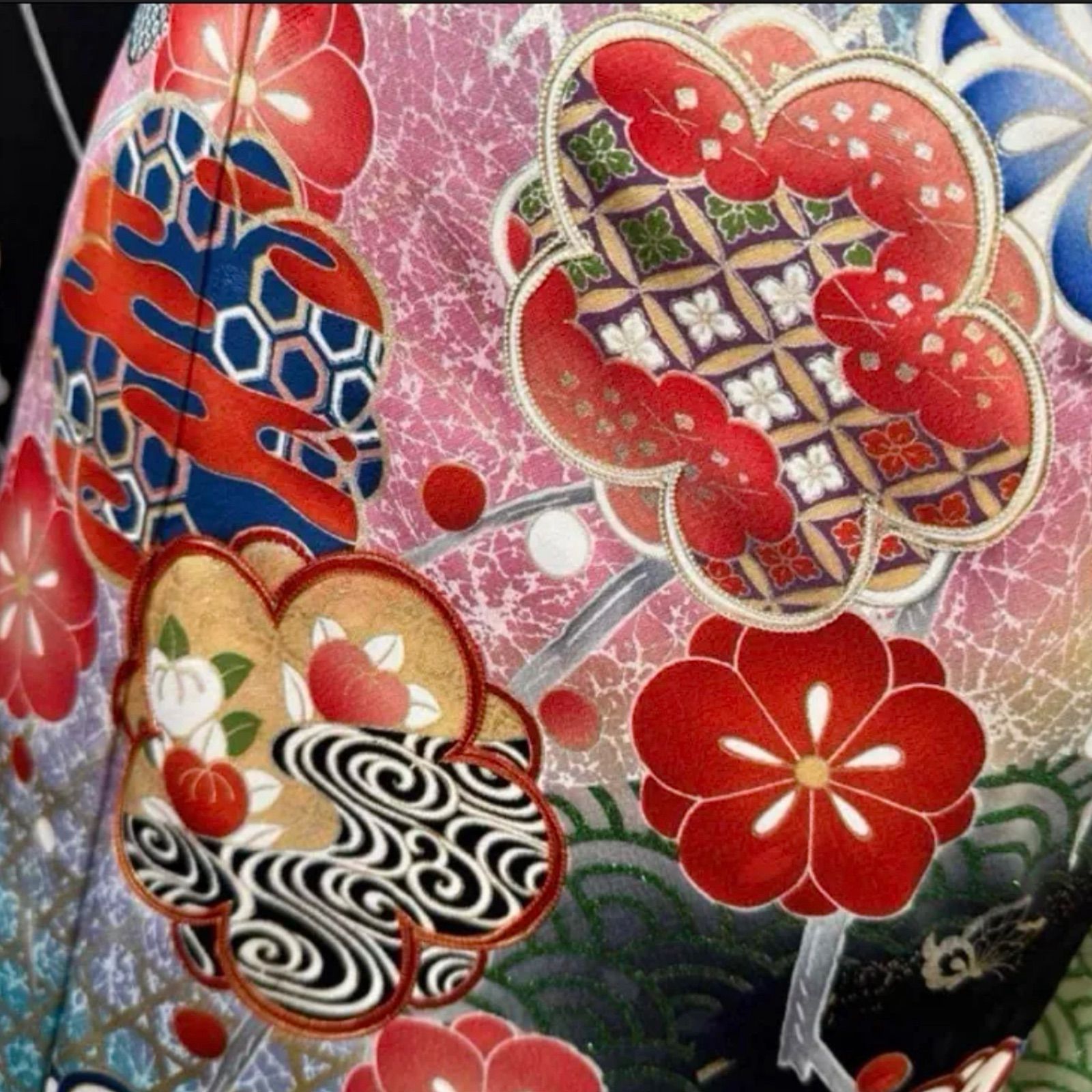 リクエスト品 振袖 単品 正絹・谷崎潤一郎の世界・落款有