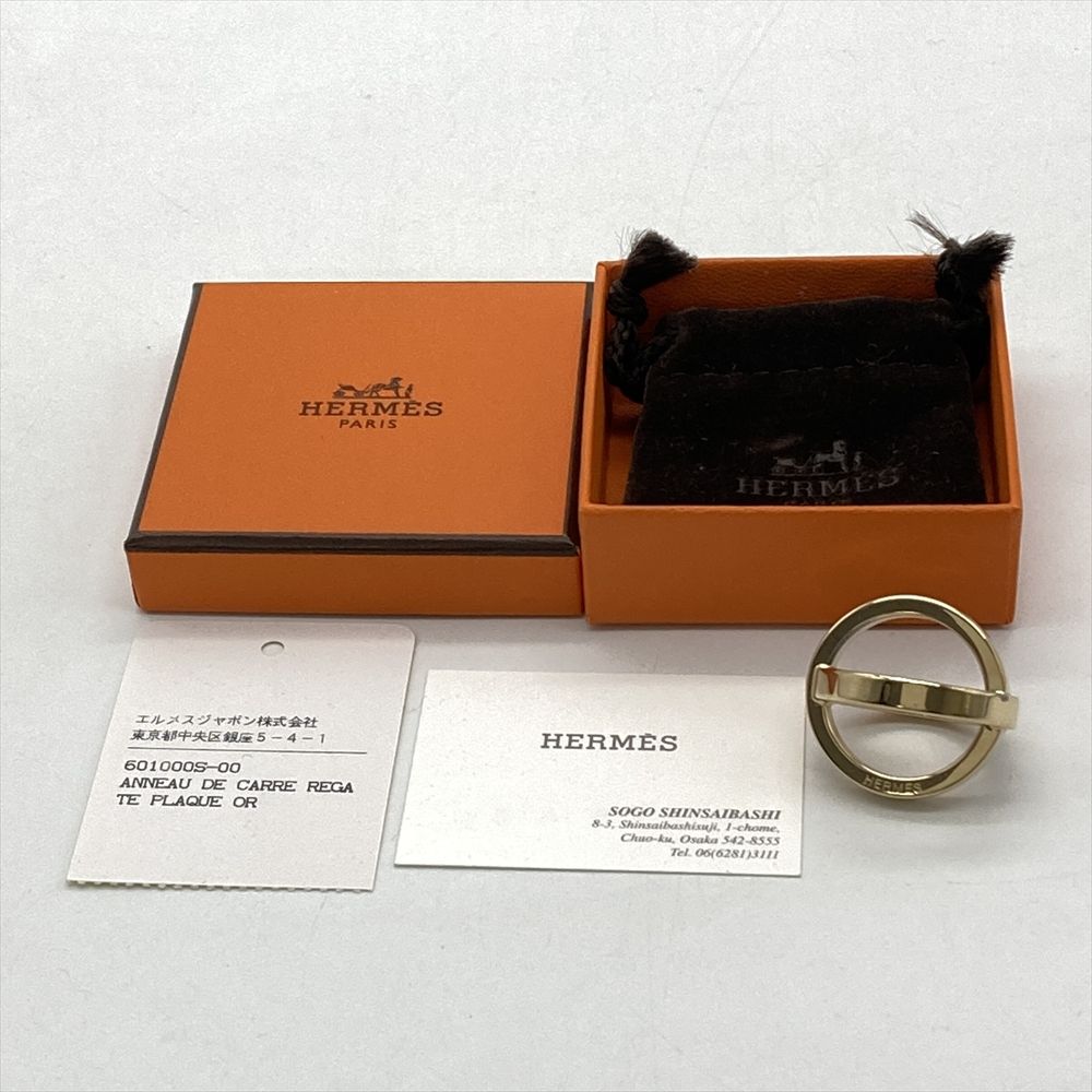 ✨正規品＆超美品‼️✨ エルメス コスモス スカーフリング ゴールド 専用箱付 エルメス HERMES コスモス スカーフリング メタル ゴールド ユニ