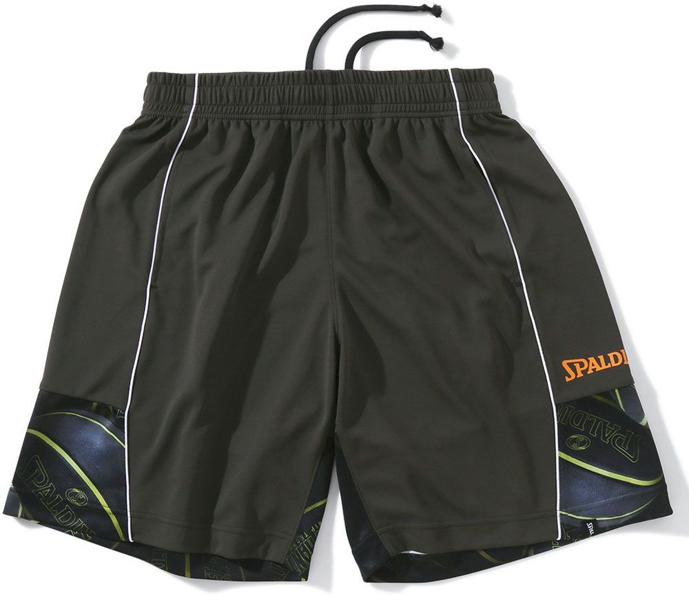 スポルディング SPALDING バスケット プラクティスパンツ ボールプリント ヘム  SMP23016 3900 オリーブカーキ