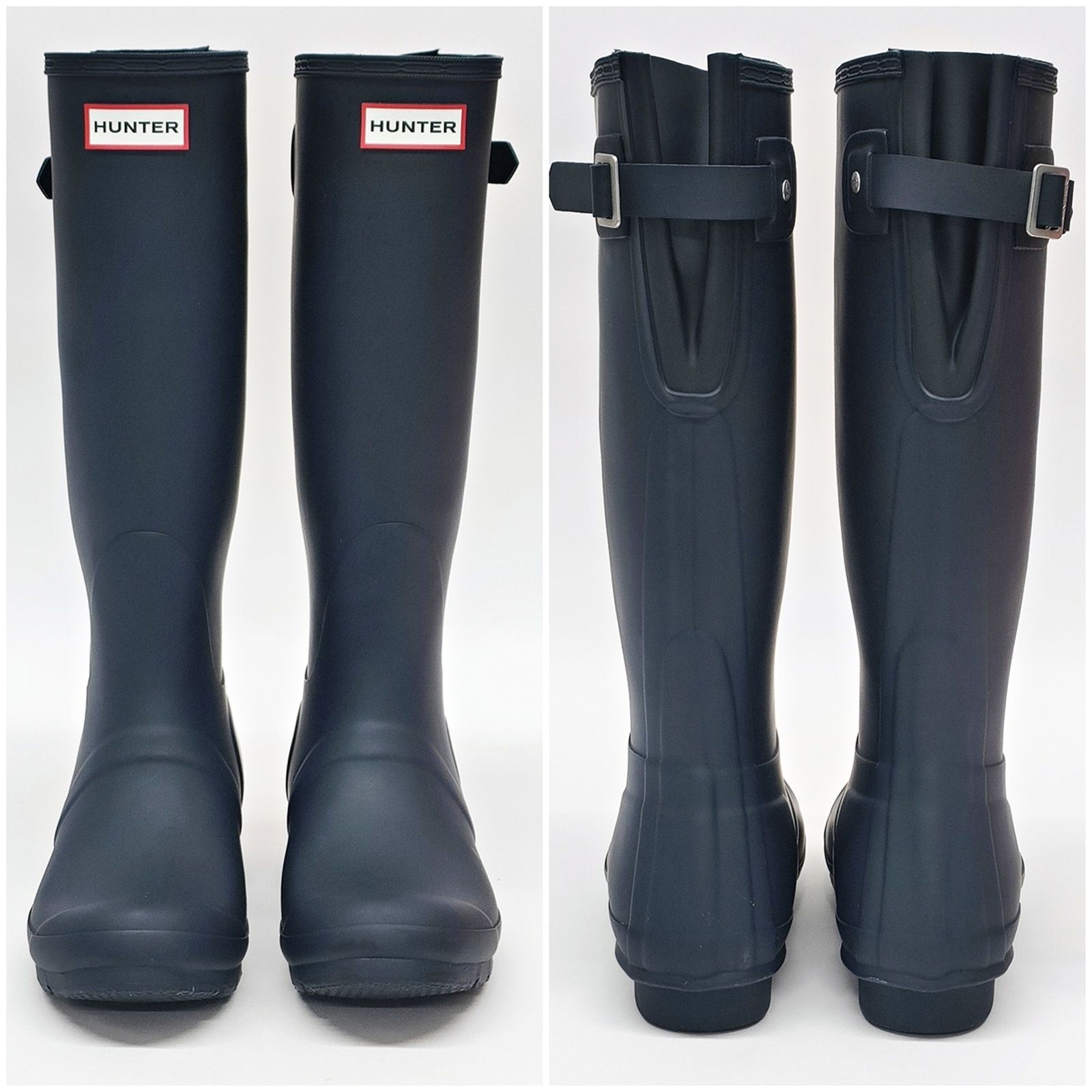 HUNTER レイン ブーツ 24cm オリジナル トール バックアジャスタブル
