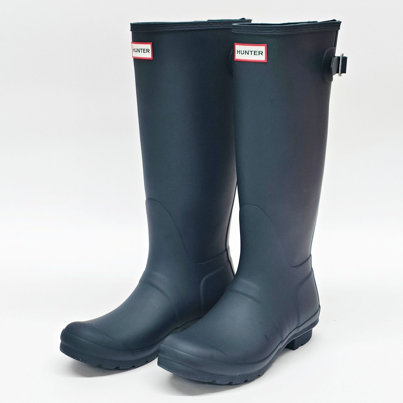 HUNTER レイン ブーツ 24cm オリジナル トール バックアジャスタブル