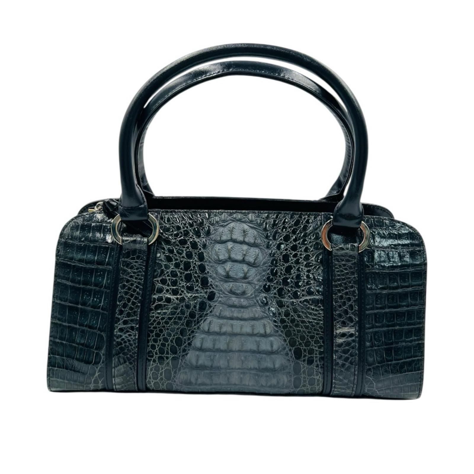 RODANIA ロダニア カイマン クロコ レザー ハンドバッグ - メルカリ