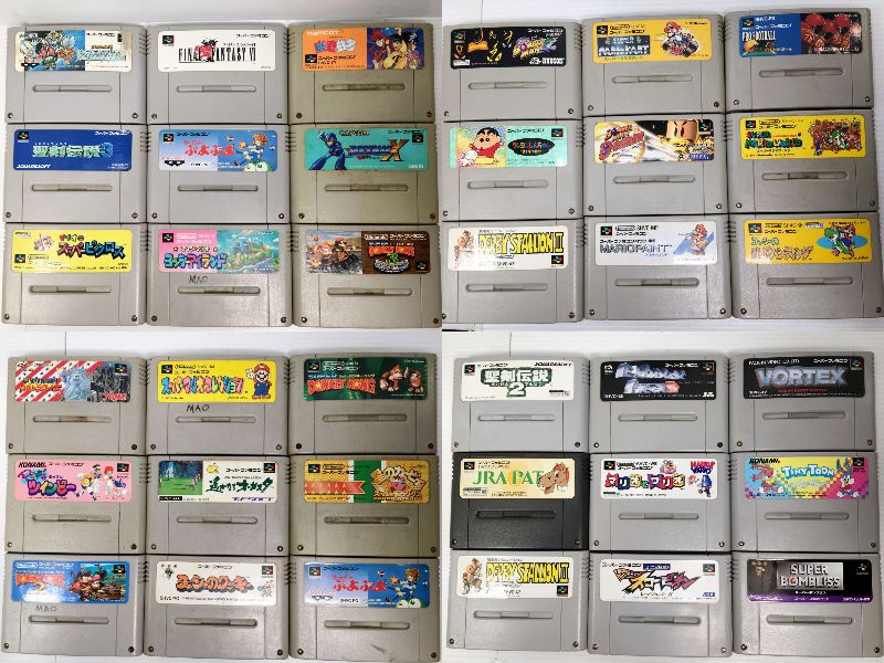 ジャンク】任天堂 スーパーファミコン SFC ソフト 151本 大量まとめ