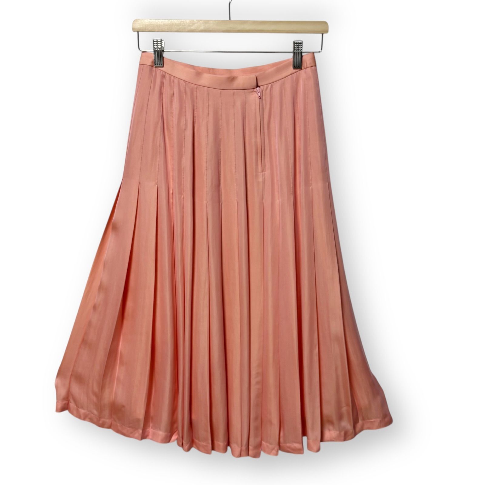 ブラミンク BLAMINK シルク混 ロング プリーツスカート とろみ素材