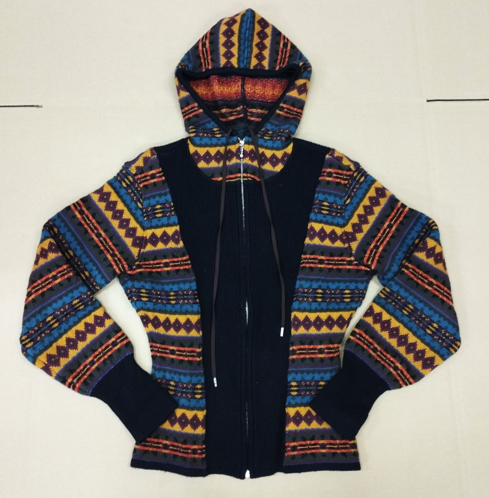 D16101】JUNIOR GAULTIER ジュニアゴルチエ 80's パーカー レトロ 総柄