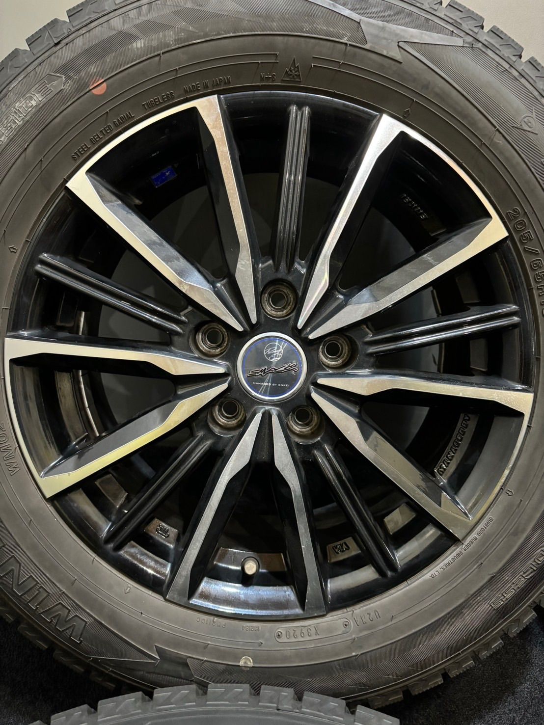 205 65 R 16 DUNLOP WINTER MAXX WM 02 20年製 ENKEI SMACK 16インチ 6 5 J 48 114 3 H スタッドレス 4本 南7 K 969