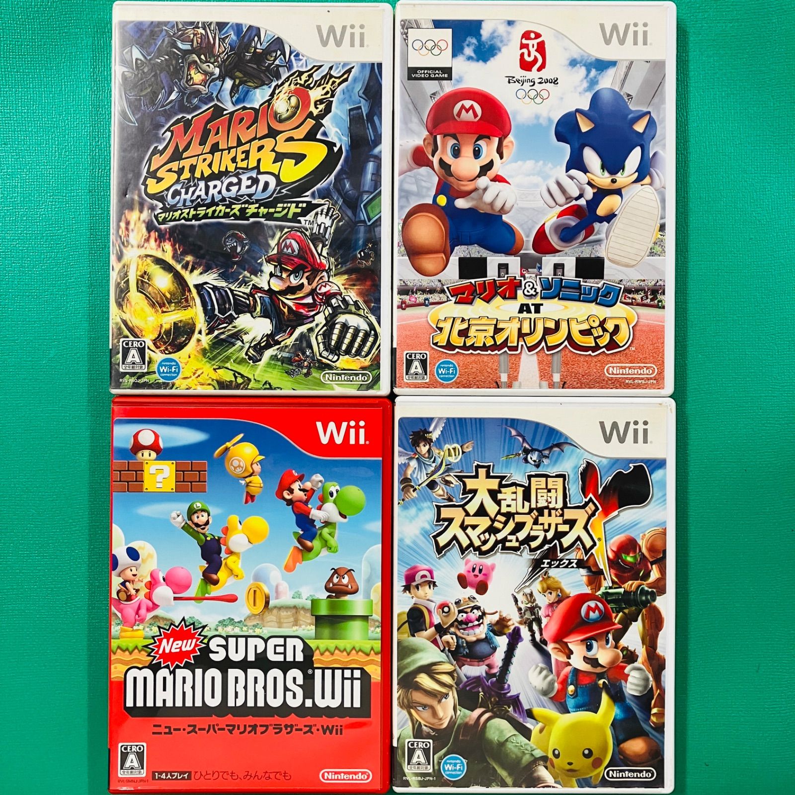 4点セット】Wii マリオストライカーズ チャージド マリオ＆ソニック