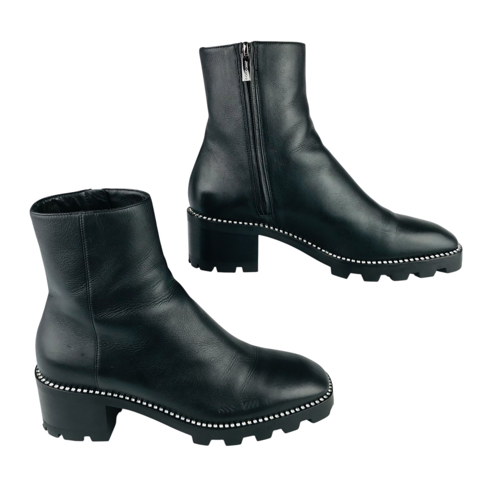 美品☆JIMMY CHOO・ジミーチュウ レディース レザー クリスタル