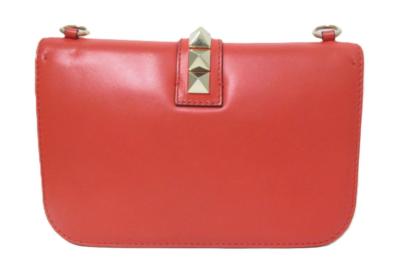 VALENTINO ヴァレンティノ クラッチバッグ パーティバッグ チェーン 赤 VALENTINO/ヴァレンティノガラヴァーニ グラムロック レザーチェーン