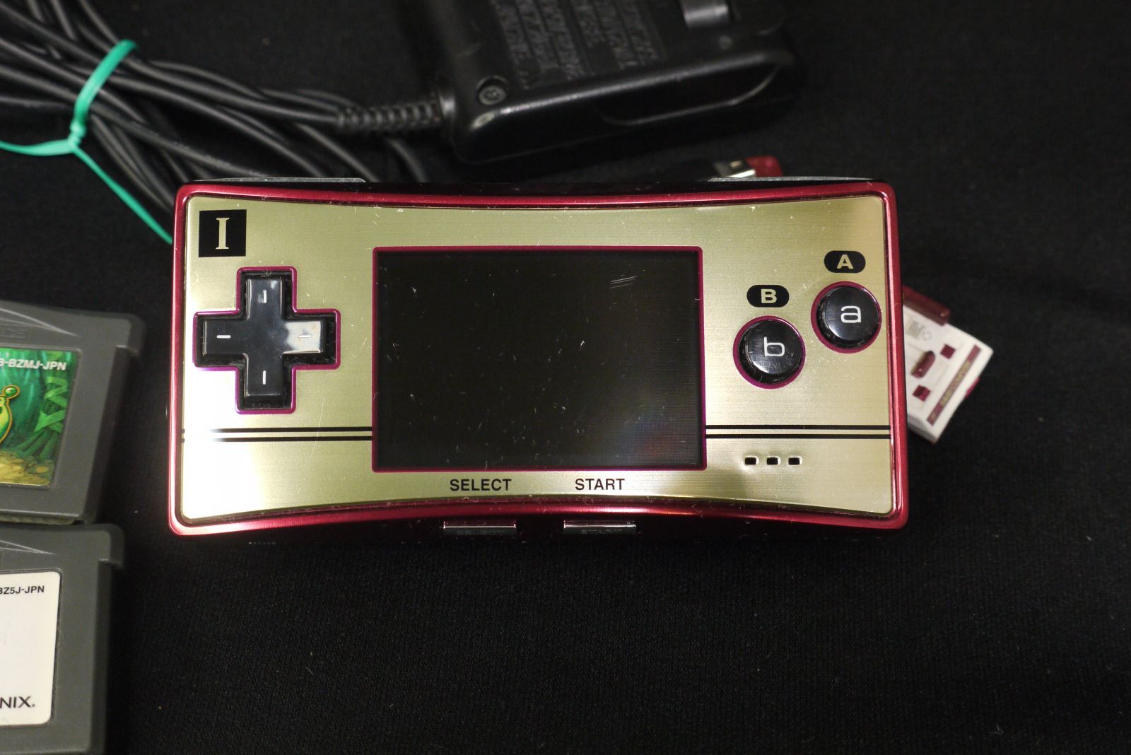 任天堂 ゲームボーイミクロ 本体 ファコミンバージョン OXY-001 GAME BOY micro ソフト５本セット 動作品