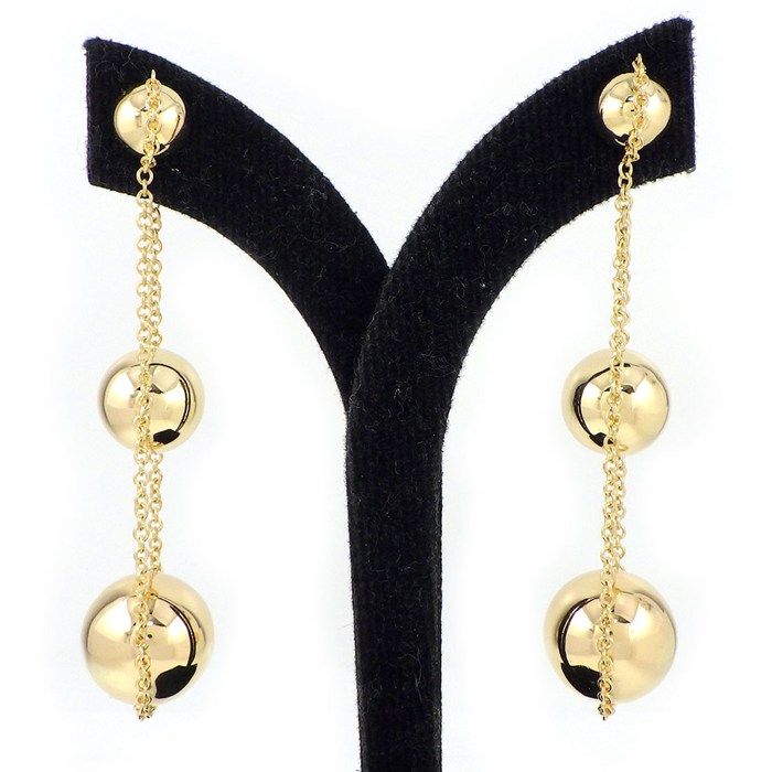 ティファニー Tiffany - Co. ピアス ハードウェア トリプル ドロップ K 18 YG