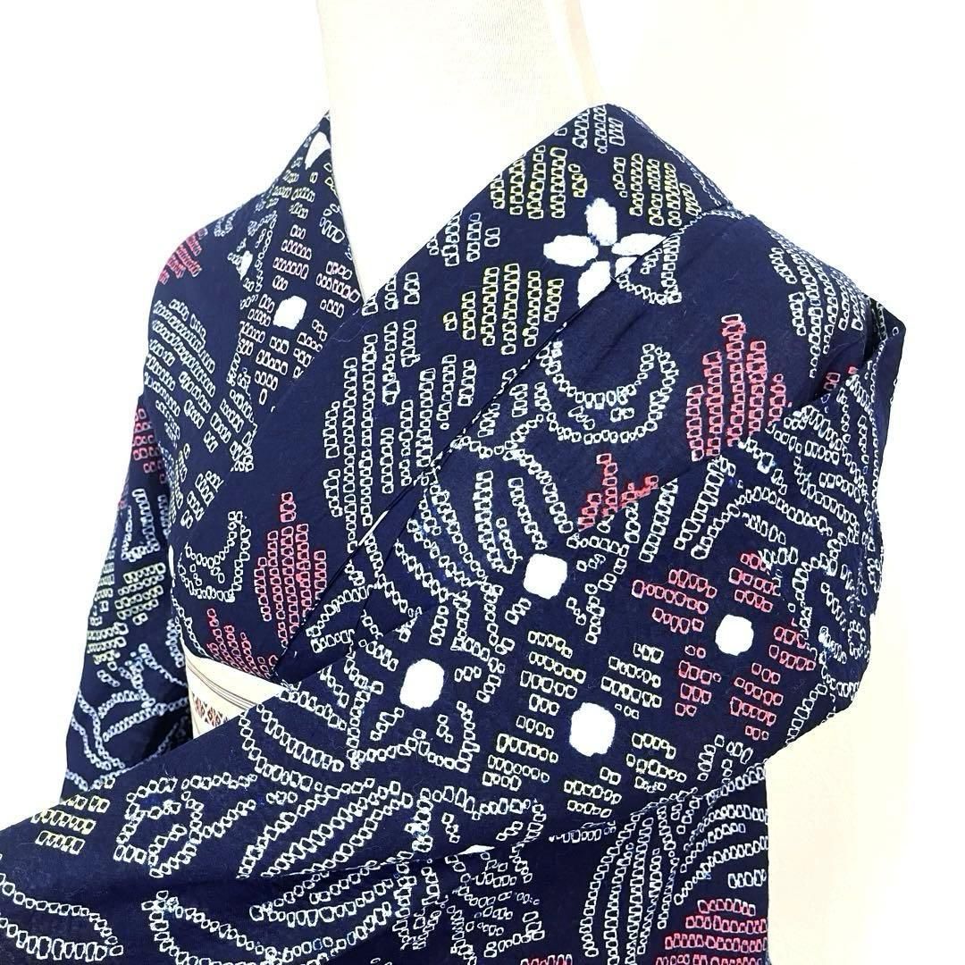 着物と帯 時流】Y25790ts◇本場有松鳴海絞り浴衣◇手縫い仕立て 美品