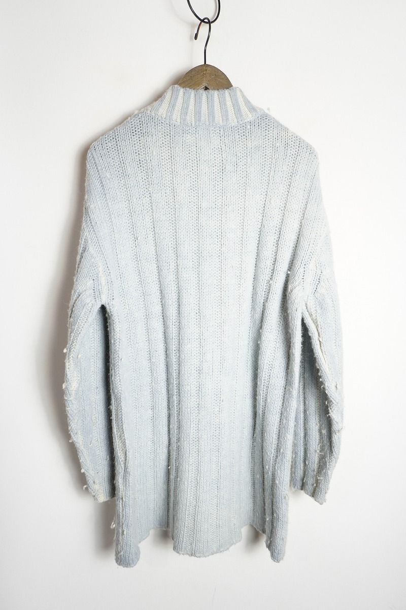 正規 21 AW OUR LEGACY アワーレガシー FUNNEL NECK ICE BLUE ACRYLIC ニット セーター ピリング加工 サイズ50 水色1124 P