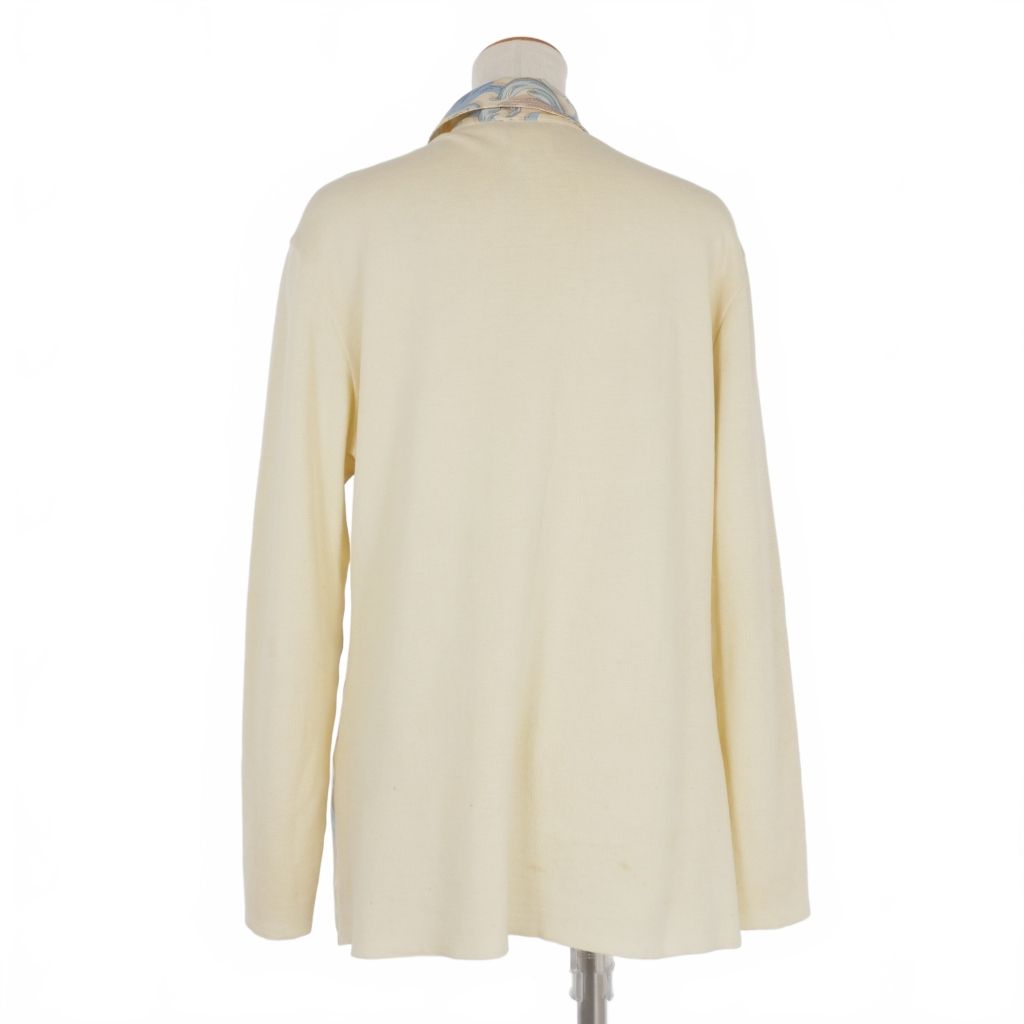 【希少】HERMES ヴィンテージ スカーフ柄 シルク コットン ニット S エルメス HERMES ヴィンテージ スカーフ柄 シルク コットン ニット S