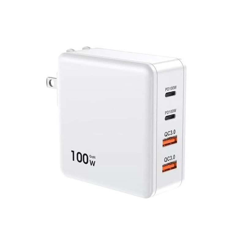 充電器 タイプc 100w PD 急速充電器 4ポート同時充電 軽量 小型 USB PD3.0/QC3.0/PPS/SCP規格 PSE認証 GaN技術搭載 折りたたみ式プラグ iPad/iPhone/Android/MacBookなど各種対 0