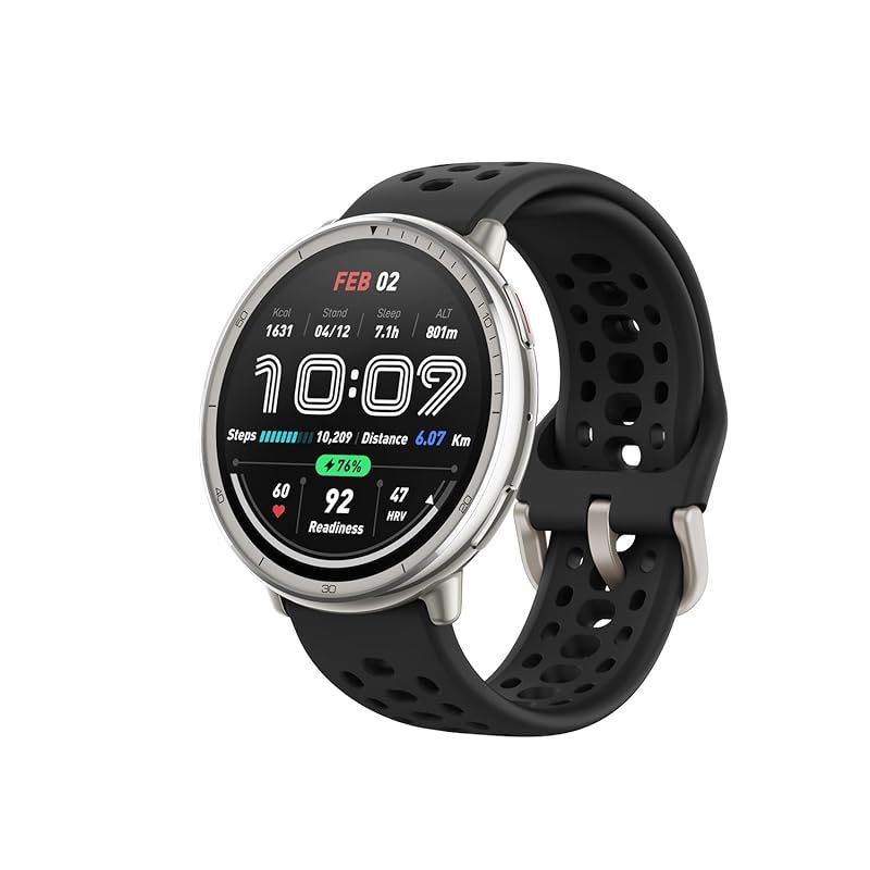 Amazfit Active 2 44 mm スマートウォッチ 2000 nit高輝度 GPS内蔵 オフラインマップ AIによる音声操作と睡眠 運動管理 心拍 睡眠 健康管理 160 スポーツモード ナビゲーション ルートインポート 10日間バッテリー持続 丸型