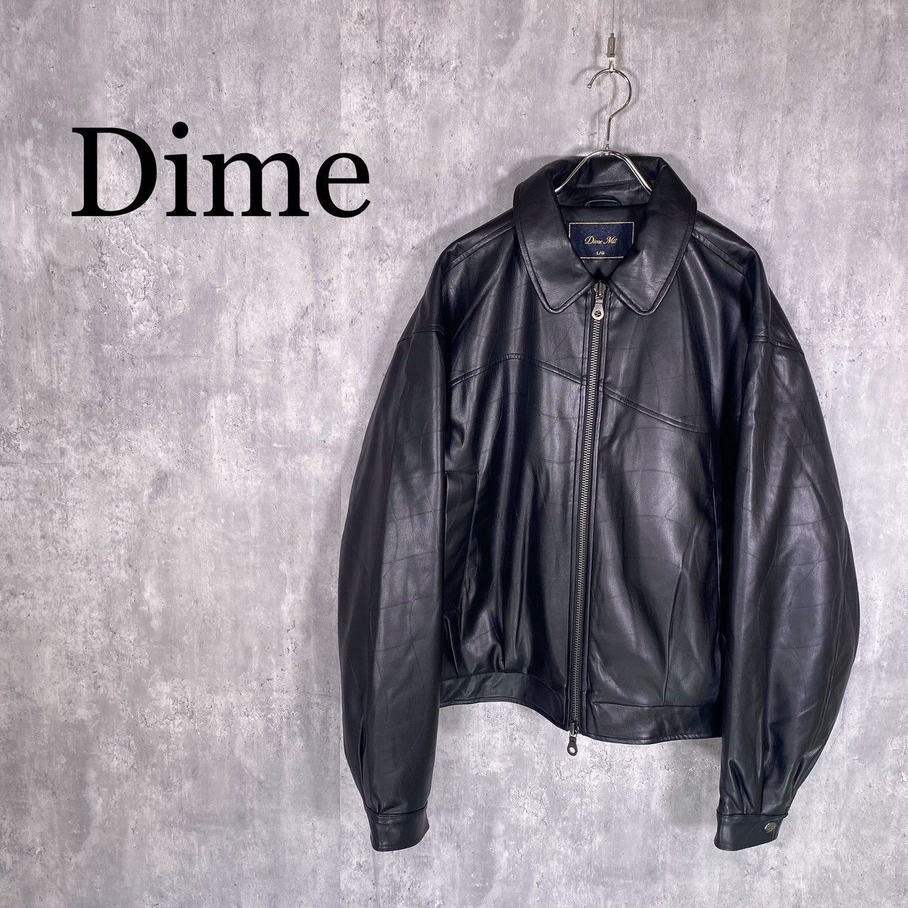 Dime ブラックレザージャケット L Dime』ダイム (L) レザージャケット - メルカリ