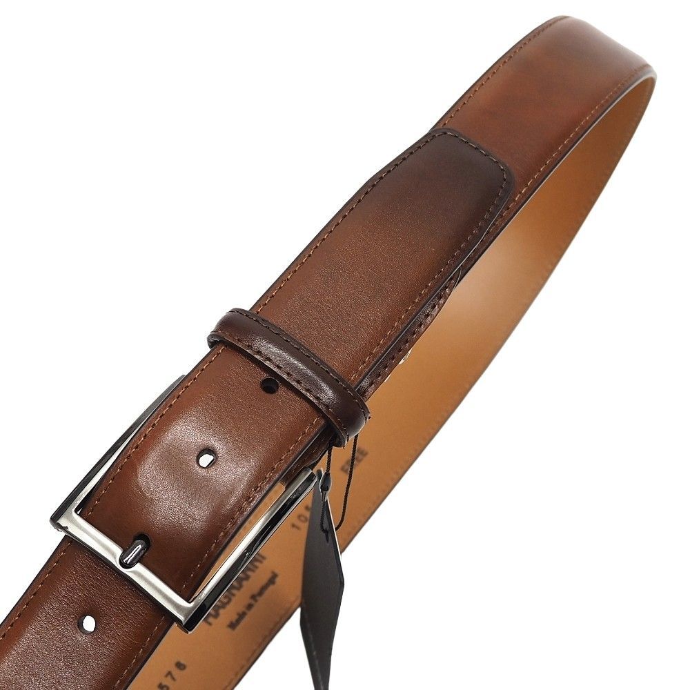 新品 MAGNANNI レザーベルト 【サイズ：FREE】 ブラウン パティーヌ