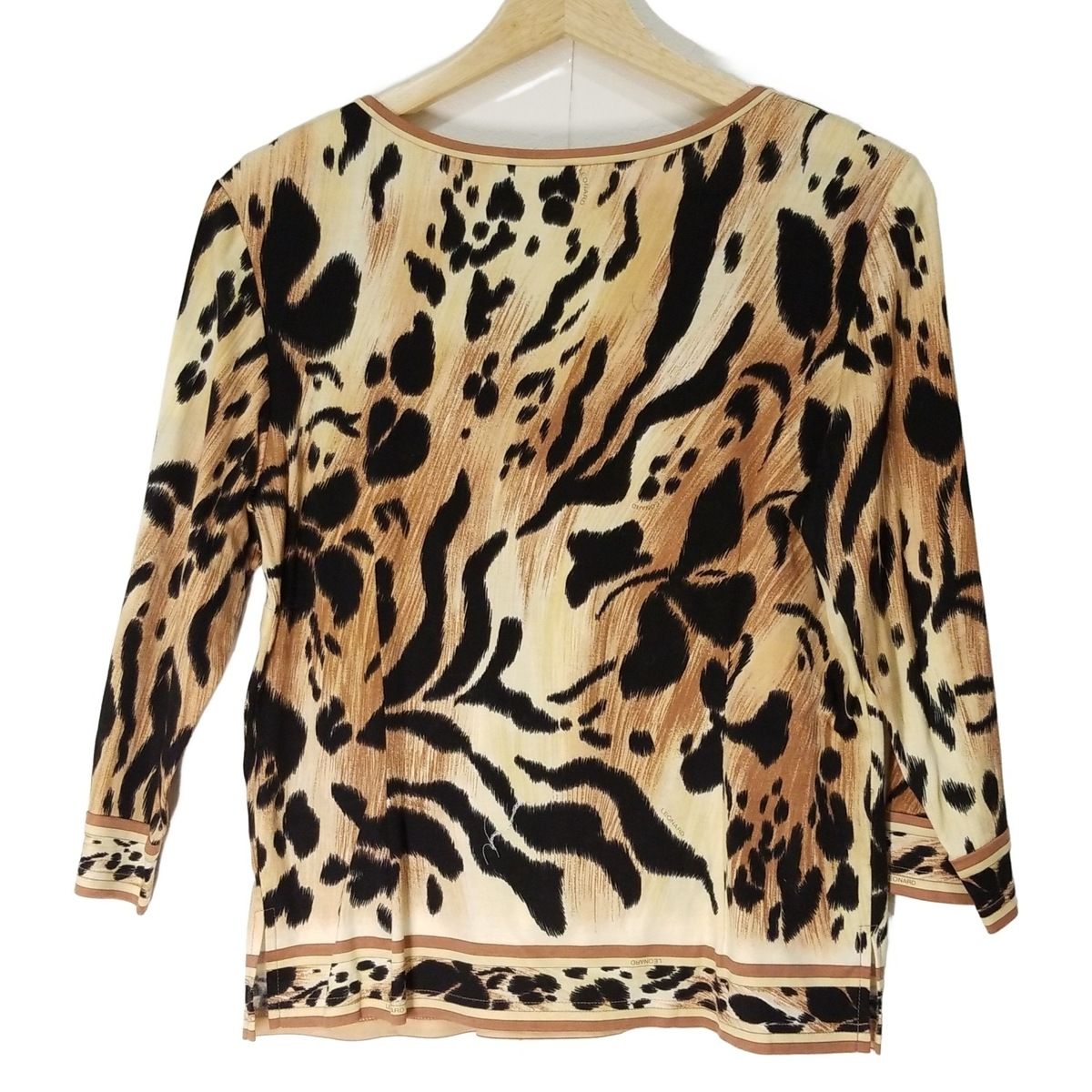 LEONARD(レオナール) 七分袖カットソー サイズLL レディース