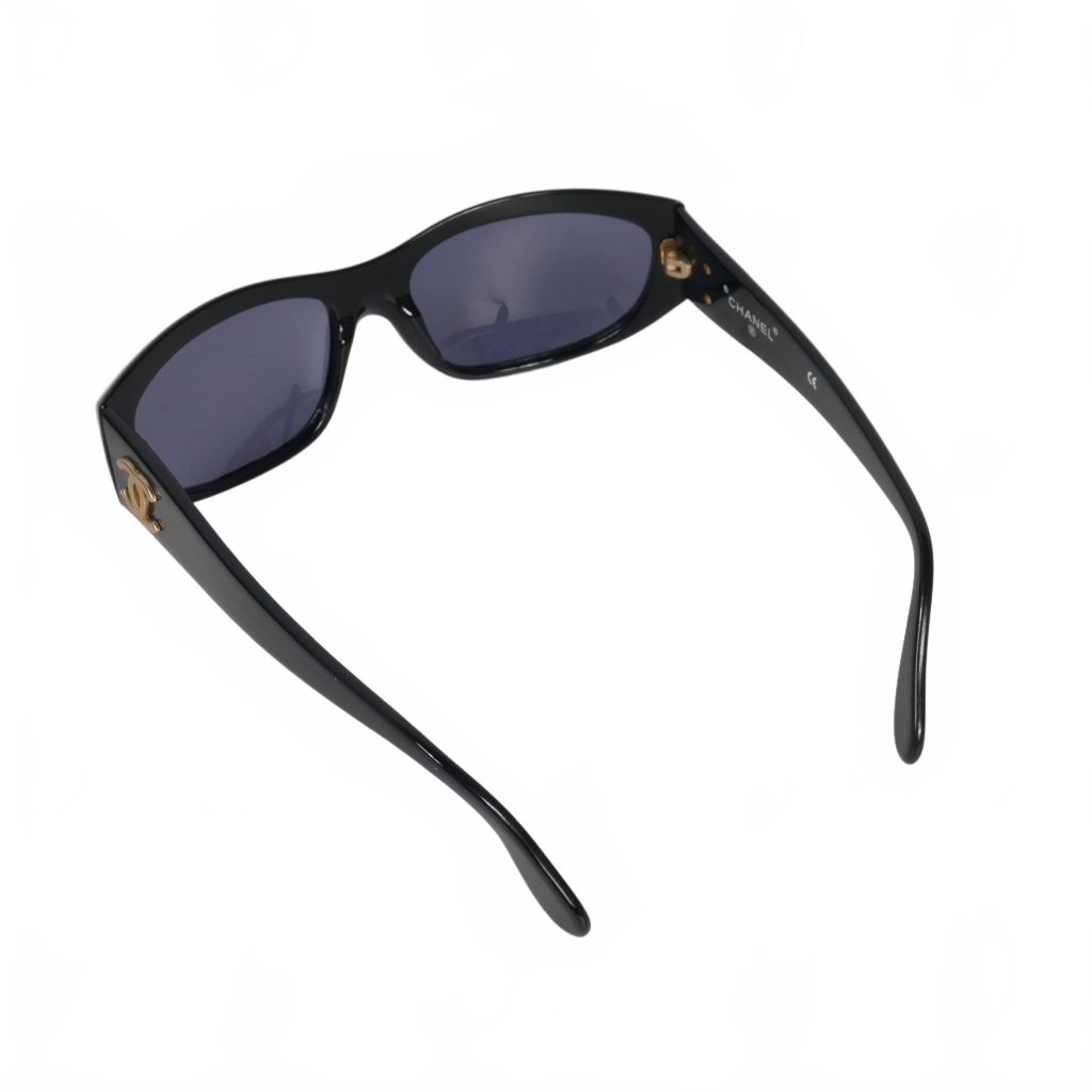 シャネル CHANEL ココマーク サングラス セルフレーム 黒 ブラック