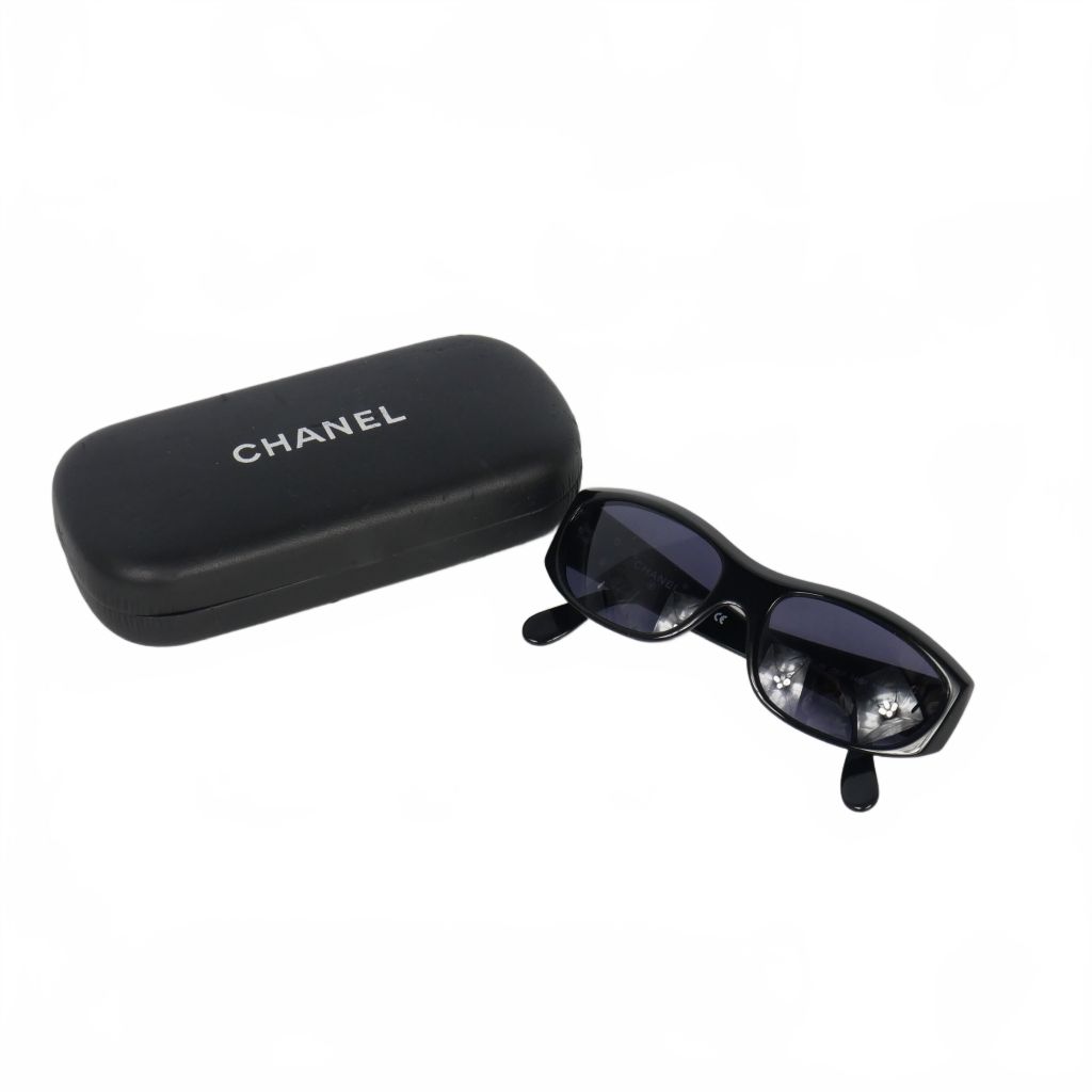 シャネル CHANEL ココマーク サングラス セルフレーム 黒 ブラック