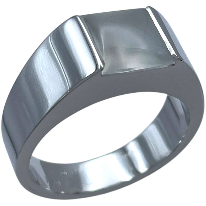 カルティエ Cartier タンクリング ホワイトゴールド 750 ムーンストーン ジュエリー