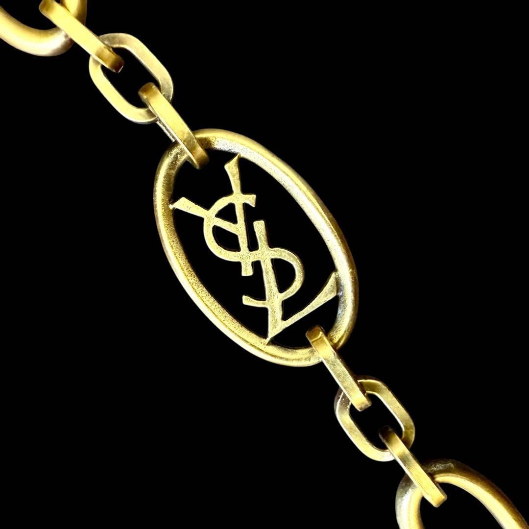 Yves Saint Laurent イヴサンローラン ゴールドチェーンネックレス YSL