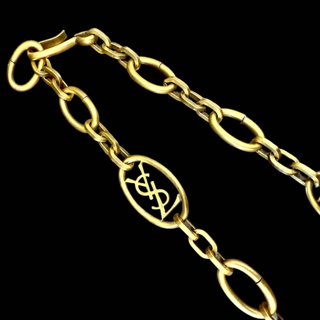 Yves Saint Laurent イヴサンローラン ゴールドチェーンネックレス YSL