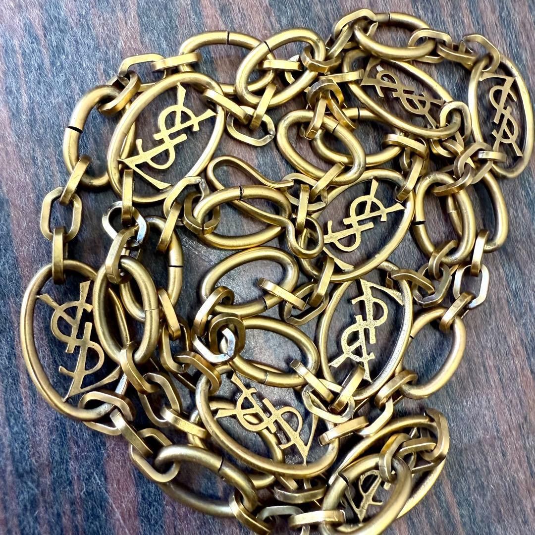 Yves Saint Laurent イヴサンローラン ゴールドチェーンネックレス YSL