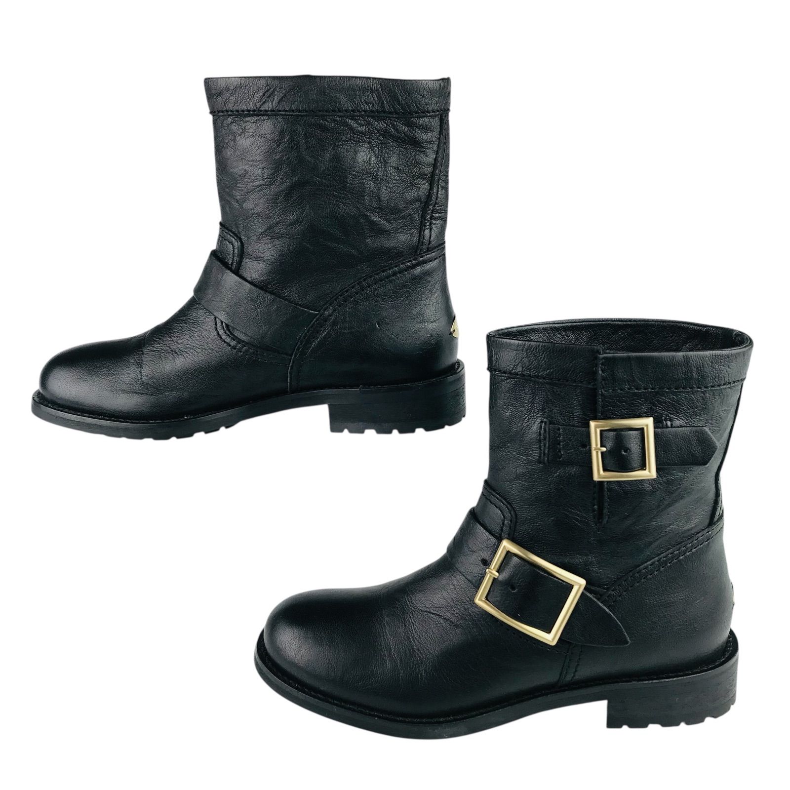 美品☆JIMMY CHOO・ジミーチュウ レディース レザー ブランドロゴ刻印