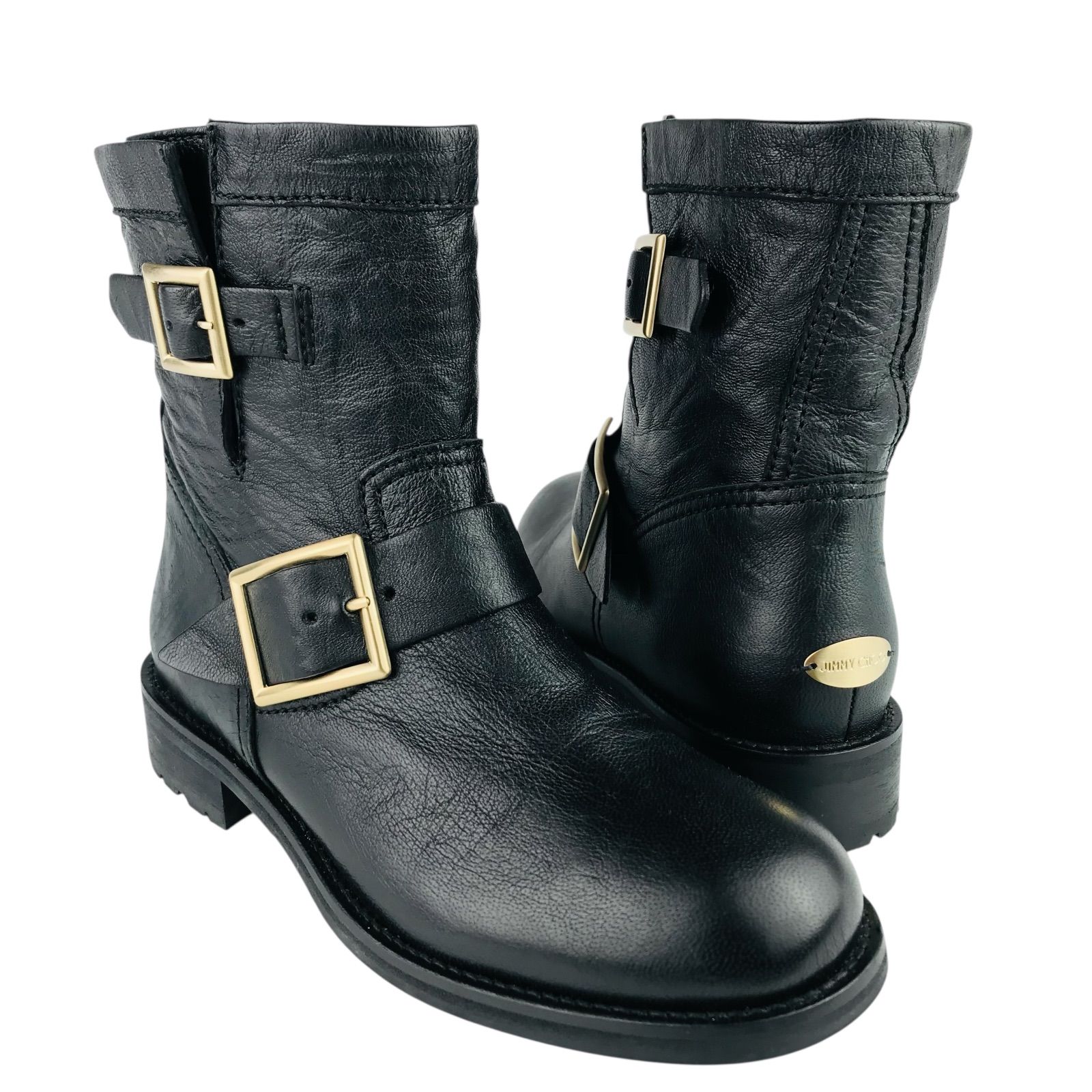 美品☆JIMMY CHOO・ジミーチュウ レディース レザー ブランドロゴ刻印