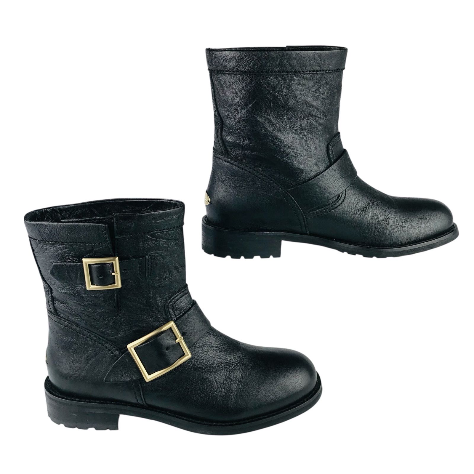 美品☆JIMMY CHOO・ジミーチュウ レディース レザー ブランドロゴ刻印