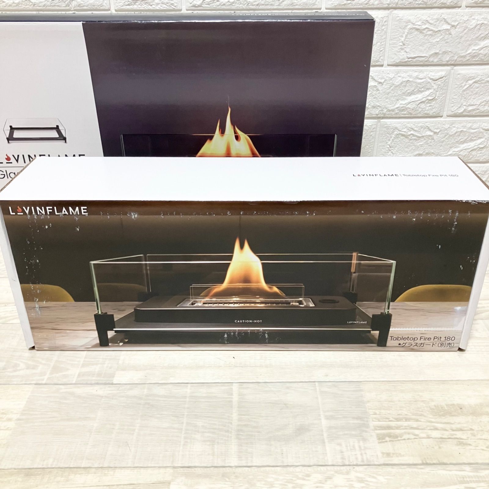 家庭用暖炉 ラビンフレーム テーブルトップ暖炉180 グラスガード180