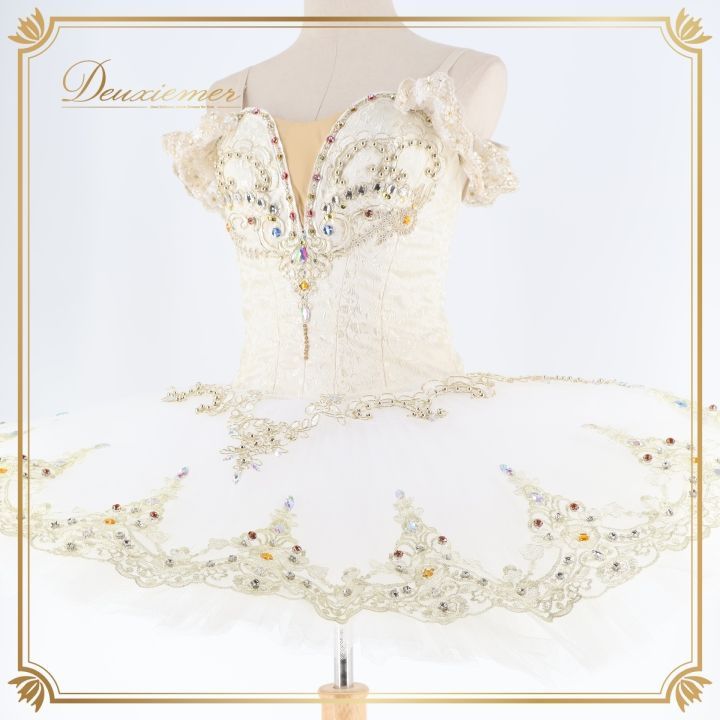 バレエ衣装★(金×白) バレエ 衣装 チュチュ エトワール ドンキ 花嫁 白 金 コンクール 発表