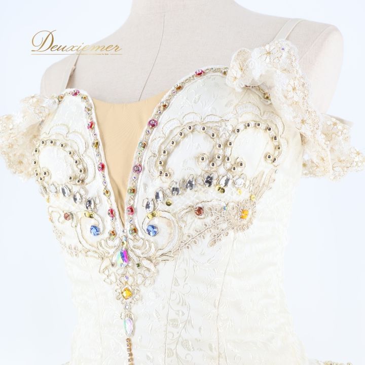 バレエ 衣装 チュチュ エトワール ドンキ 花嫁 白 金 コンクール 発表