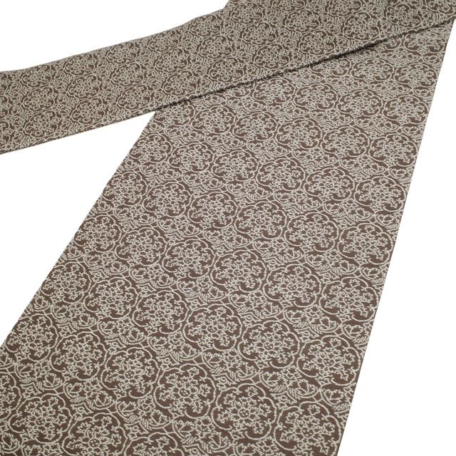 新古品】 名古屋帯 九寸 洛風林 工芸帯 未使用 正絹 ゑり善 扱い こげ