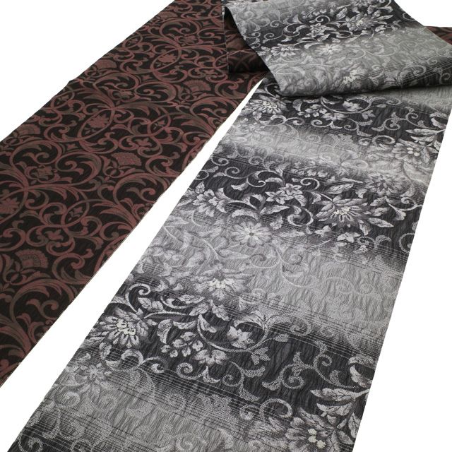 新古品】 袋帯 未使用 正絹 リバーシブル 両面 全通 西陣 軽量織 全通