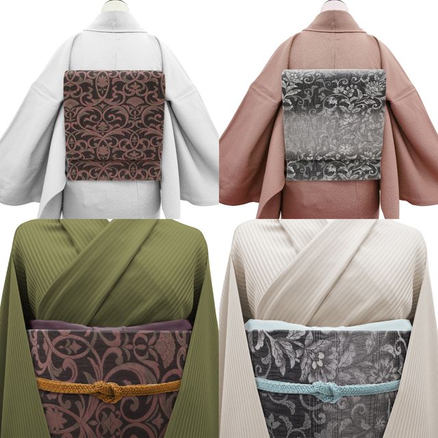 裂織袋帯 正絹 リバーシブル 洒落袋帯 カジュアル 新古品】 袋帯 未使用 正絹 リバーシブル 両面 全通 西陣 軽量織 全通