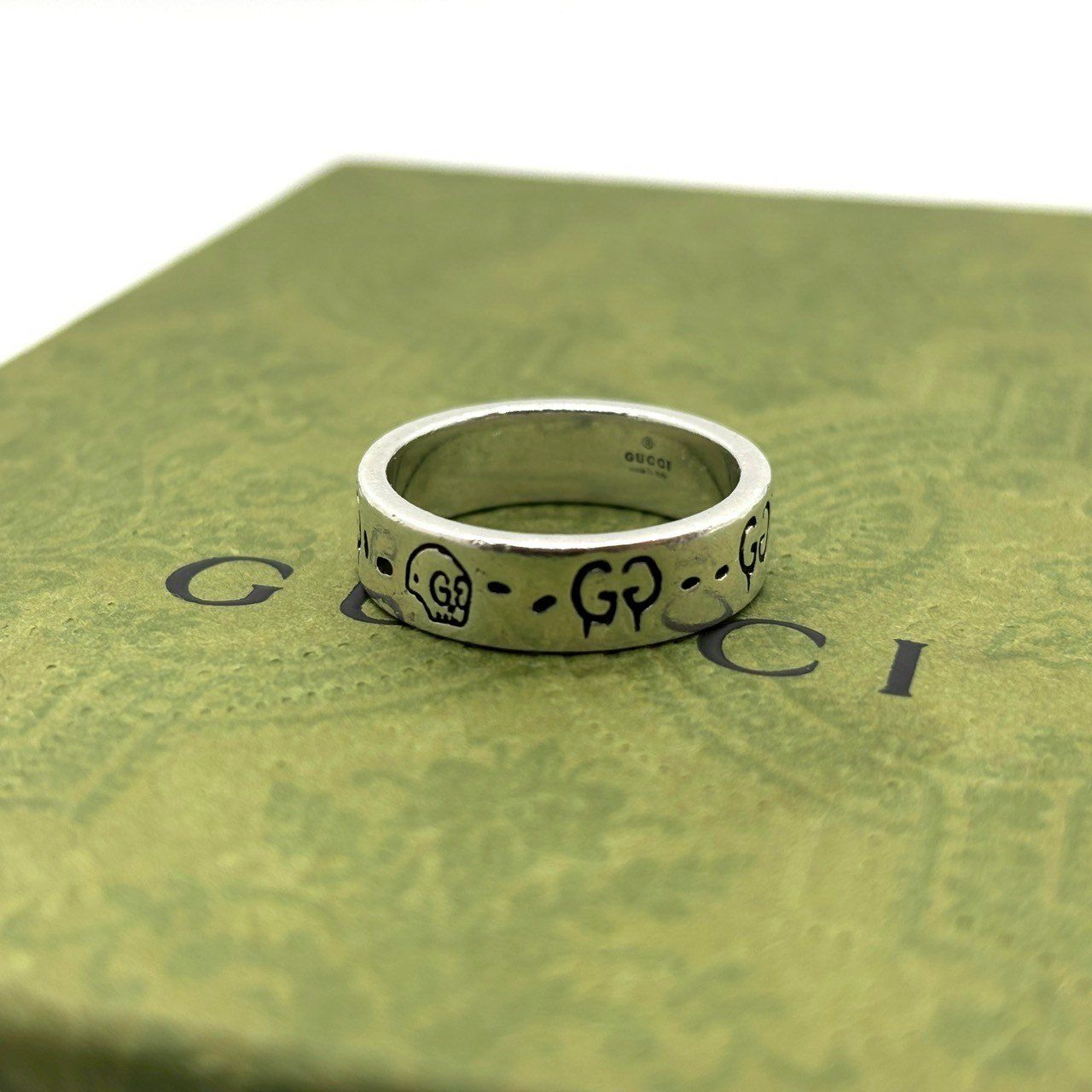 美品✨GUCCI グッチ　リング　ゴースト　シルバー925 #18 磨き済み GUCCI(グッチ) GUCCI GHOST グッチゴースト シルバーリング 指輪 18号